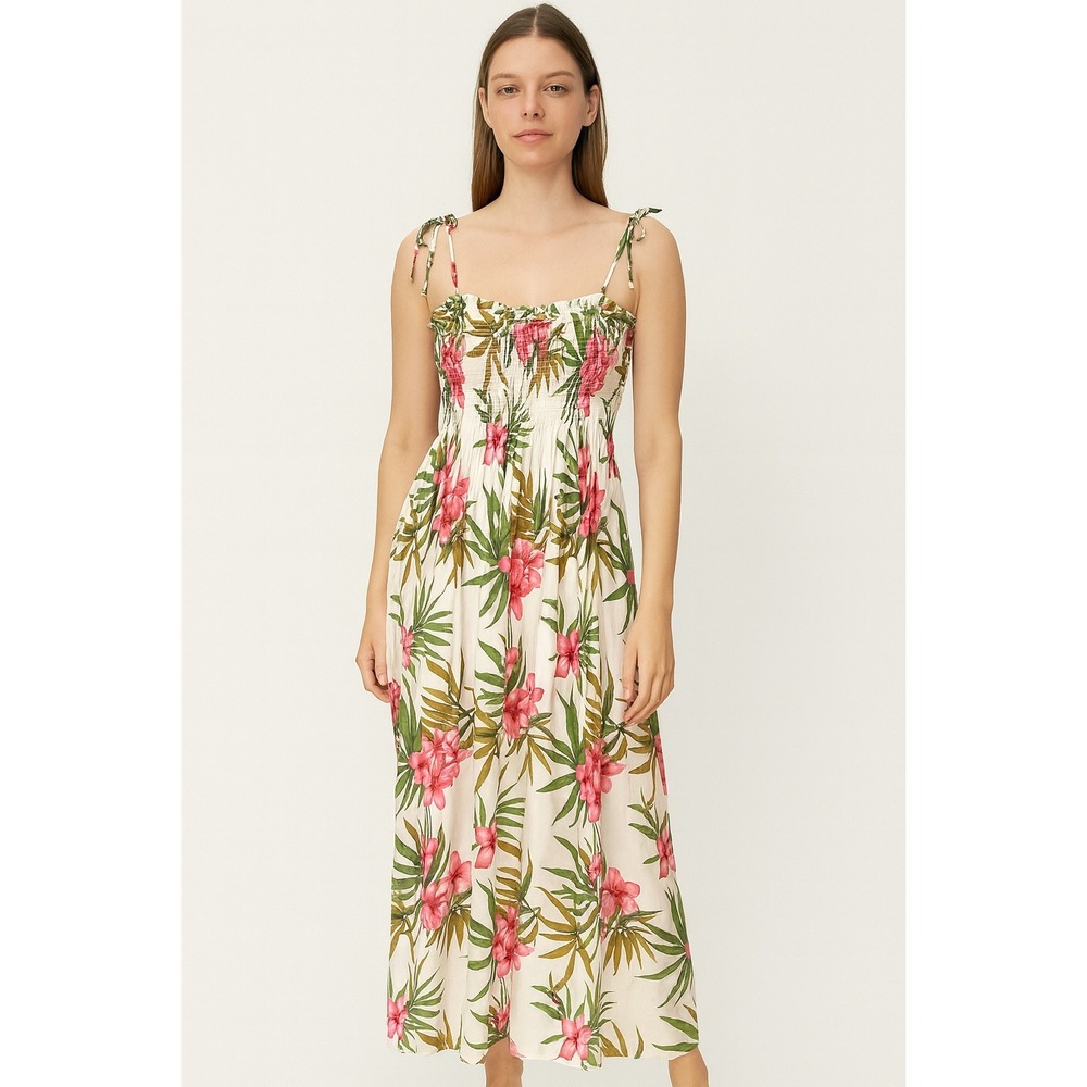 Aloha‎ Moi' Vintage HawaiianTropical Floral Maxi sundress Made in USA Plus 1x/2x